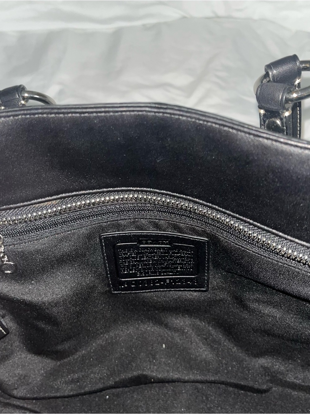 NWT Coach | Black Leather Tote Bag - Picture 7 of 10